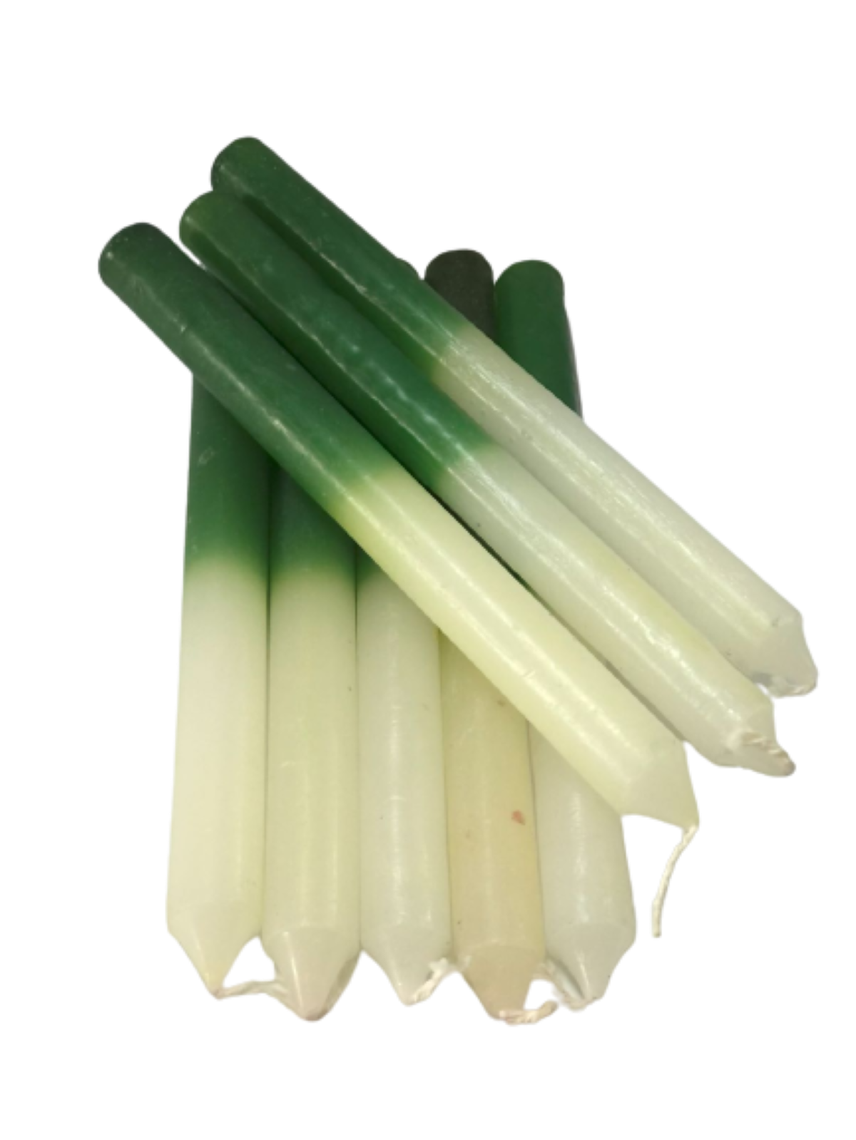 Vela verde com branca
