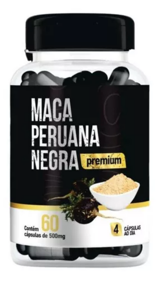 Cápsula de maca peruana negra Premium Natuvite 60 caps