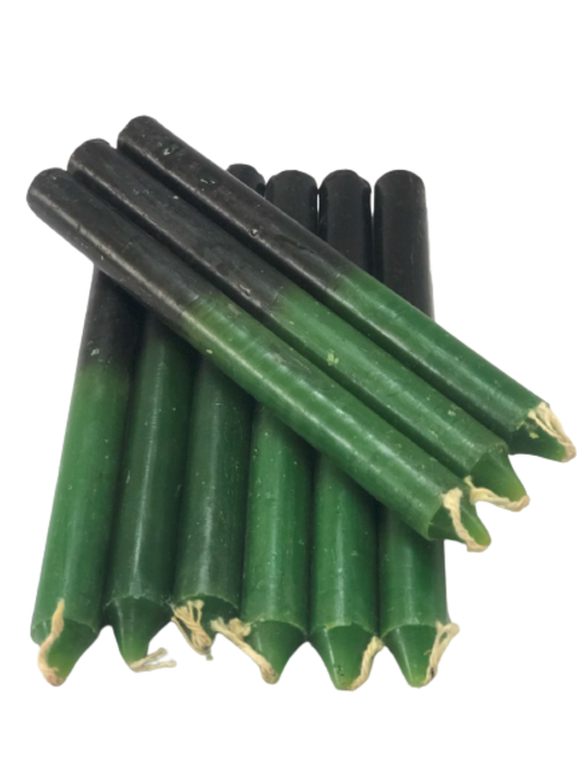 Vela preta com verde