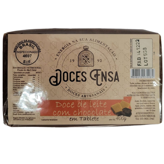Doce de Leite Ensa Barra Artesanal com Chocolate