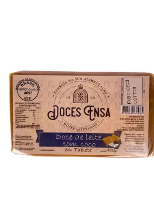 Doce de Leite Ensa Barra Artesanal com Coco