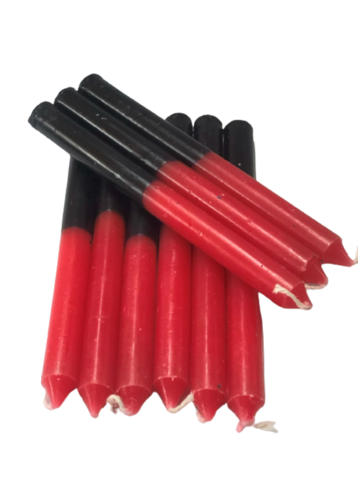 Vela preta com vermelho