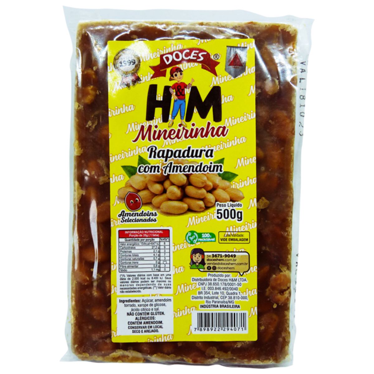 Rapadura com amendoim H&M