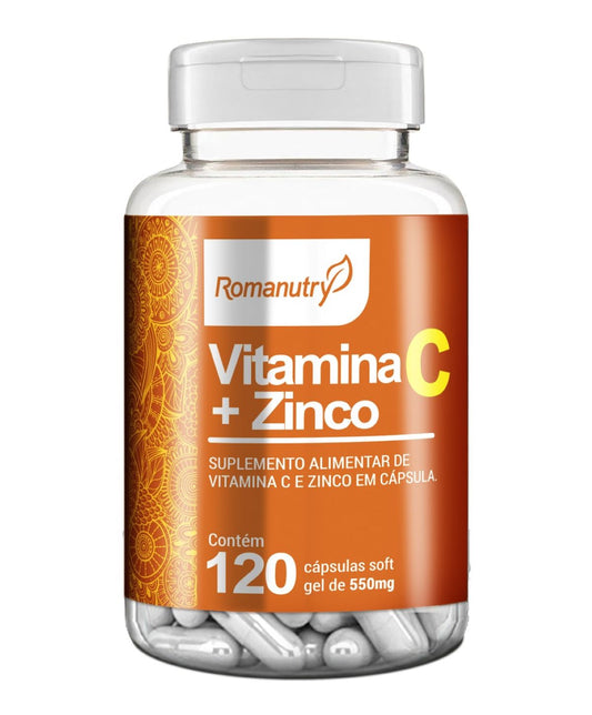 Cápsula Vitamina C + Zinco Romanutry 120 caps
