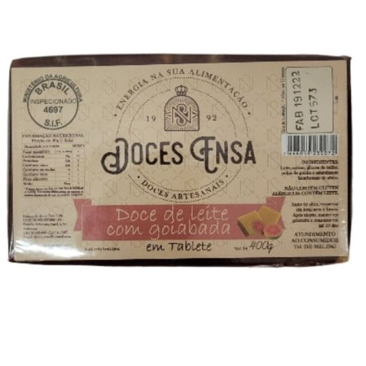 Doce de Leite Ensa Barra Artesanal com Goiabada