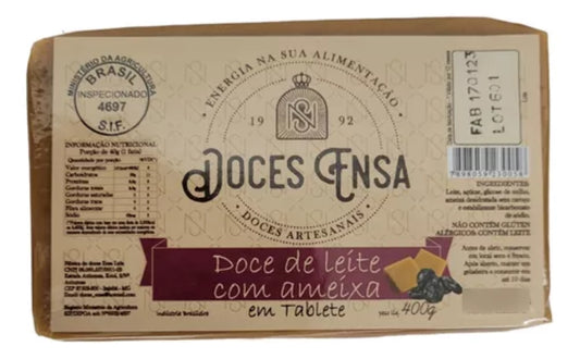 Doce de Leite Ensa Barra Artesanal com Ameixa