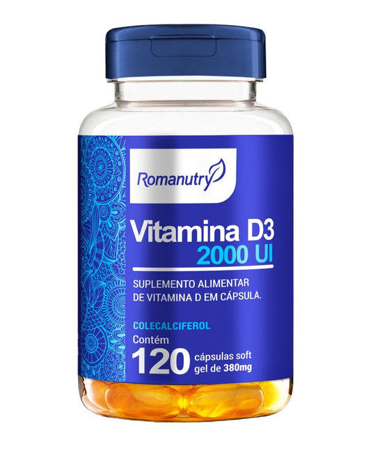 Cápsula Vitamina D3 2000 UI Romanutry 120 caps