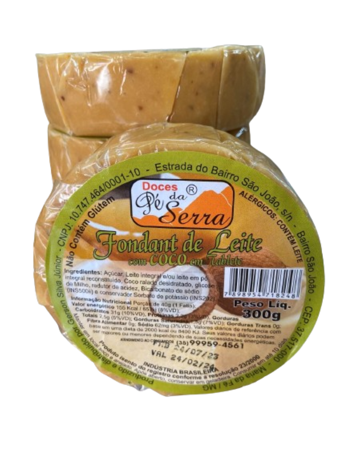Doce de Leite Pé da serra Redondo com Coco