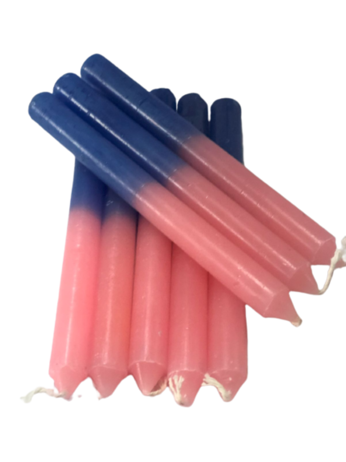 Vela rosa com azul