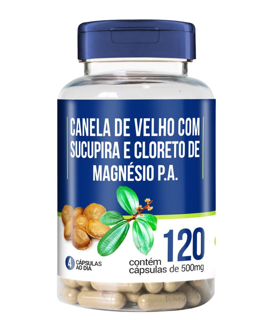 Cápsula Canela de Velho C/ Sucupira e Cloreto de Magnésio Natuvite 120 caps