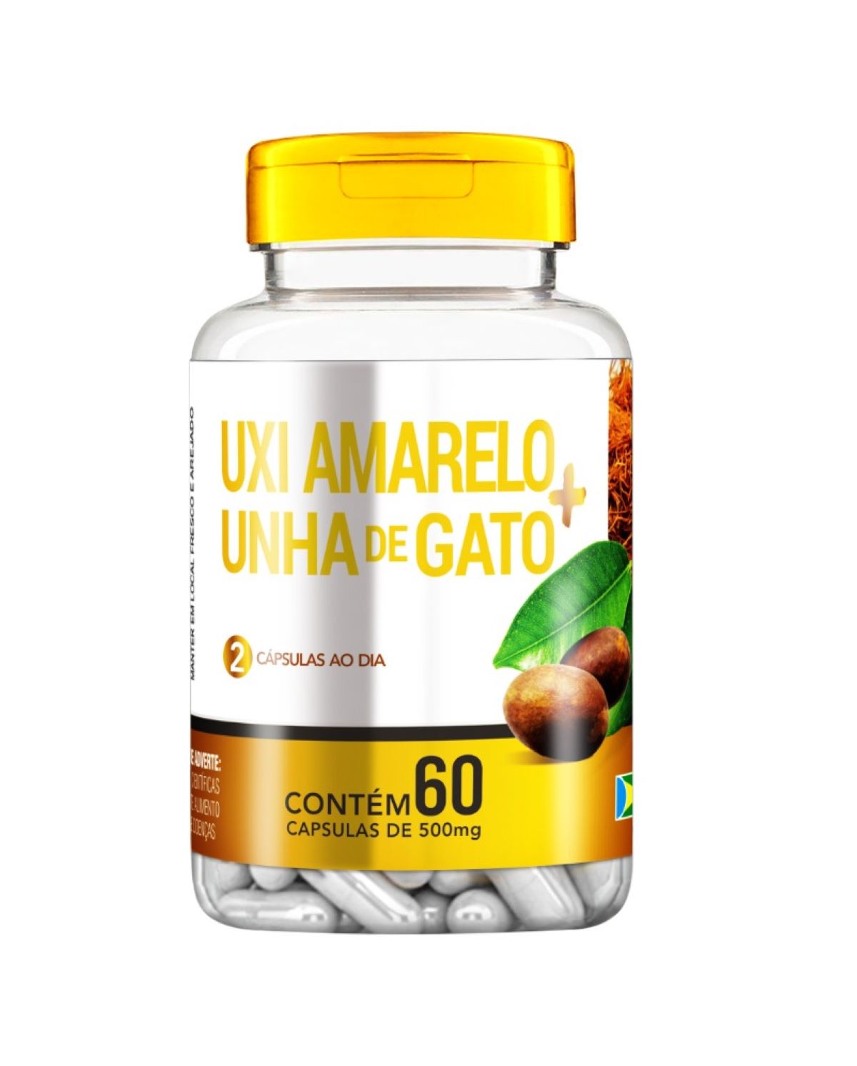 Cápsula Unha de Gato com Uxi Amarelo 60 caps